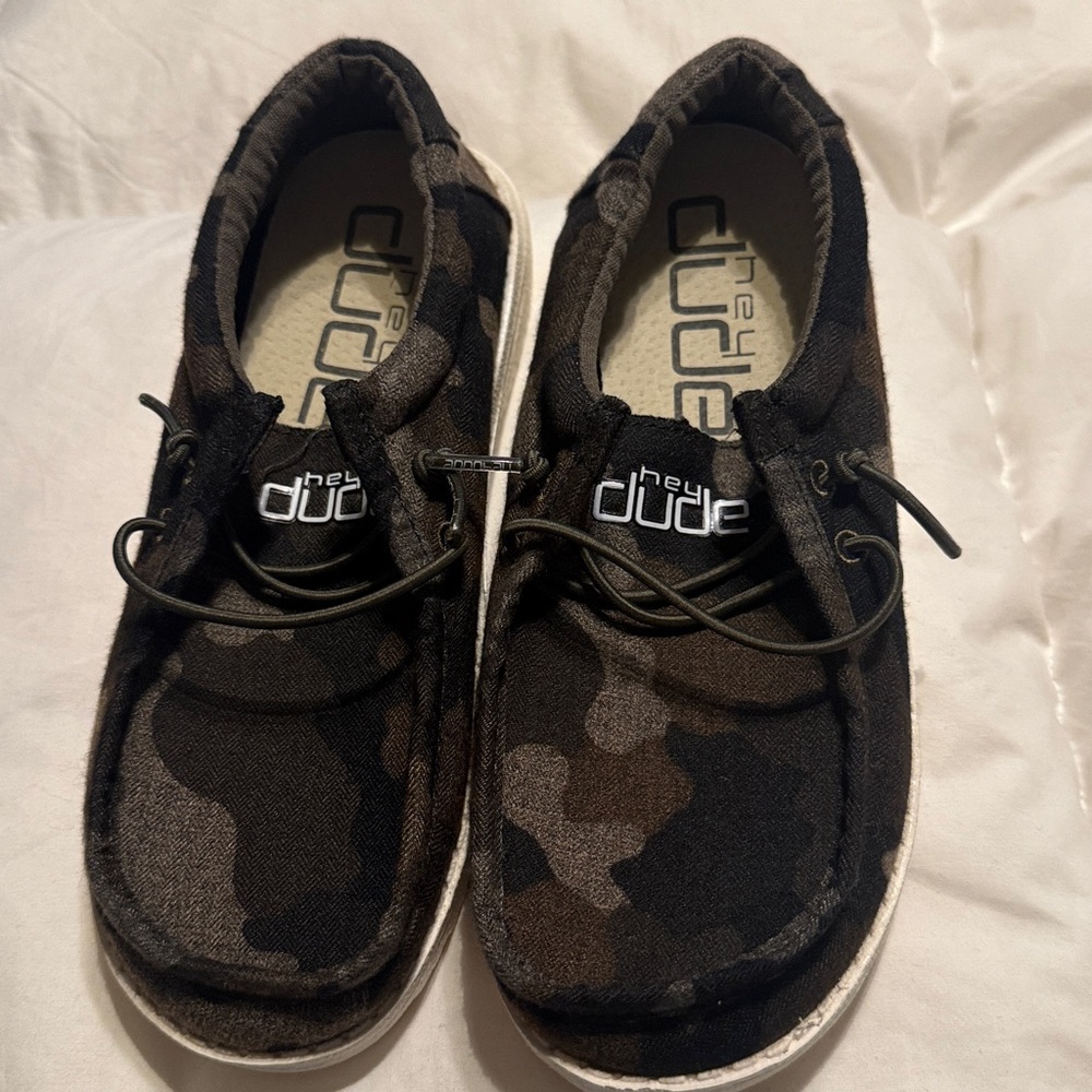 Hey Dude Brown Camo Slip-On Shoes